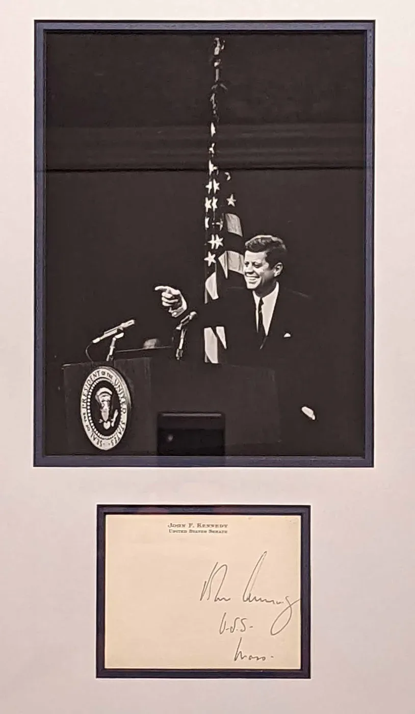 John F. Kennedy signed Senate card, authenticated by PSA/DNA