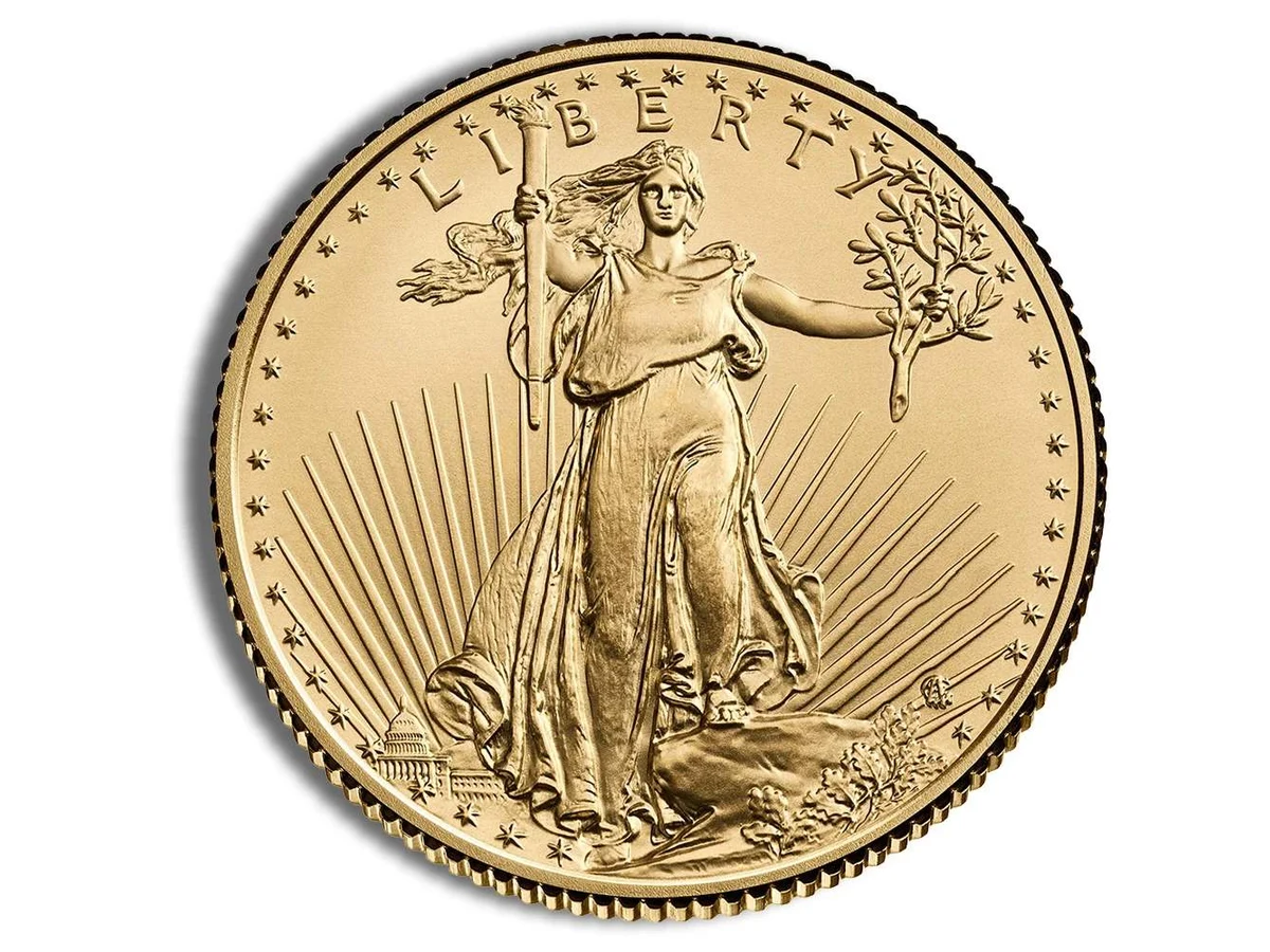 American Gold Eagle one ounce coin, Liberty obverse