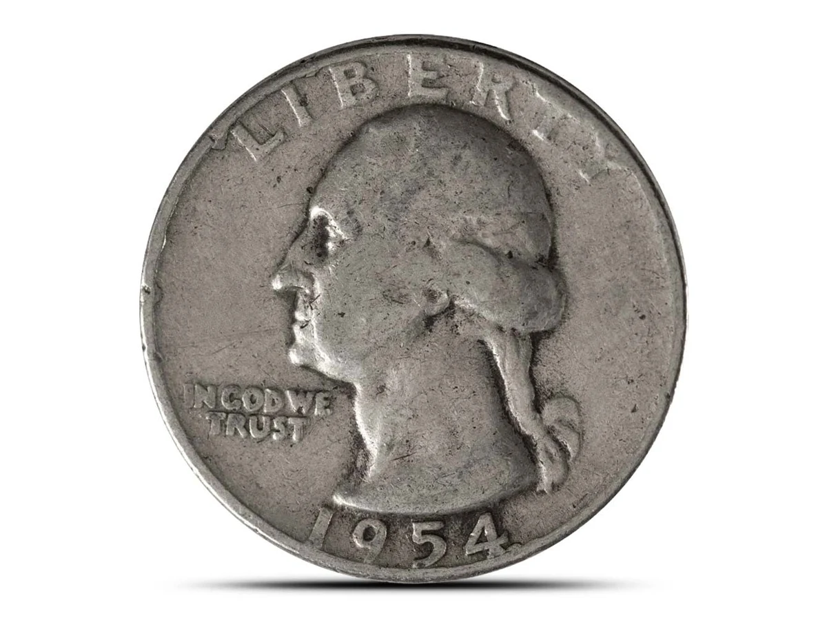 Pre-1965 ninety percent silver Washington quarter